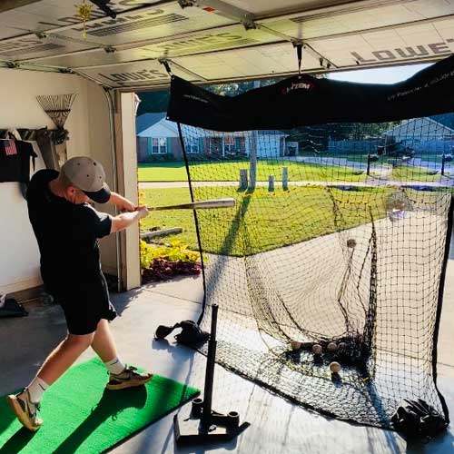 Hitzem Baseball Softball Practice Net, Garage Door Baseball Net