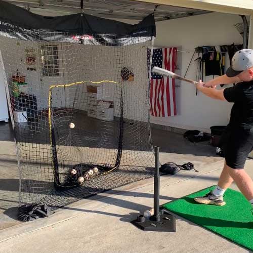 Hitzem Baseball Softball Practice Net, Garage Door Batting Net