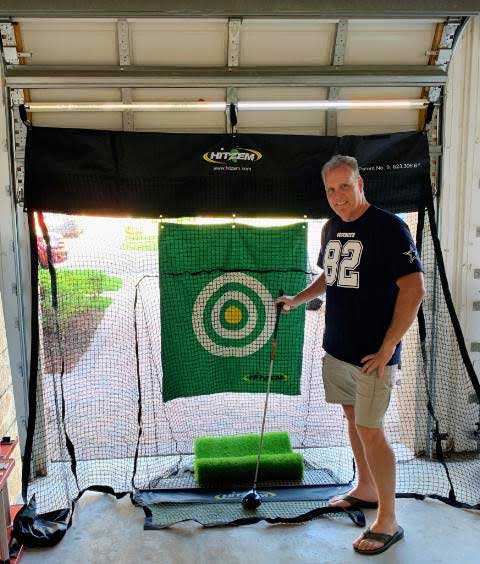 hitzem golf net fully extended